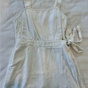Sincerely Jules White Sleeveless Romper Dress with Side Tie